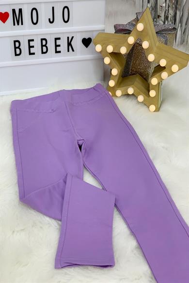 Woorage Kız Çocuk 5-14 Yaş Pamuklu Tayt Mor