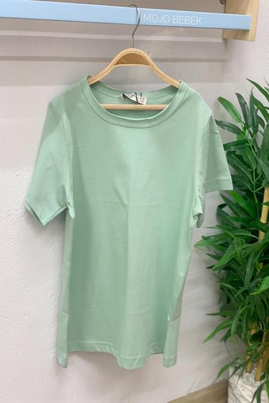 Woorage Unisex Çocuk Basic Kısa Kol T-shirt 5203 Mint