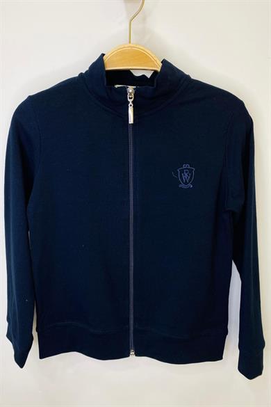 Woorage Unisex Çocuk Fermuarlı Hırka 5296 Lacivert