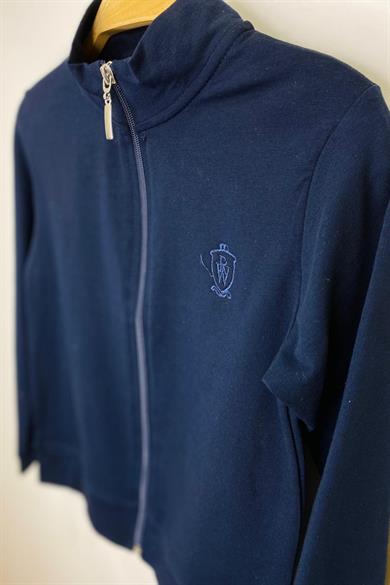 Woorage Unisex Çocuk Fermuarlı Hırka 5296 Lacivert