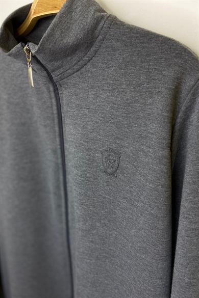Woorage Unisex Çocuk Fermuarlı Hırka 5296 Gri