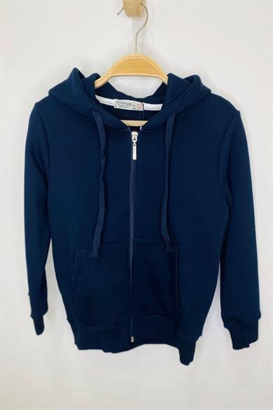 Woorage Unisex Çocuk Kapüşonlu Hırka 5367 Lacivert