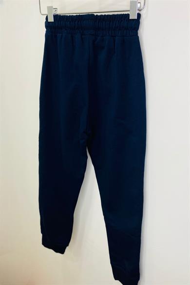 Woorage Unisex Çocuk Paçası Lastikli Eşofman Altı 5423 Lacivert