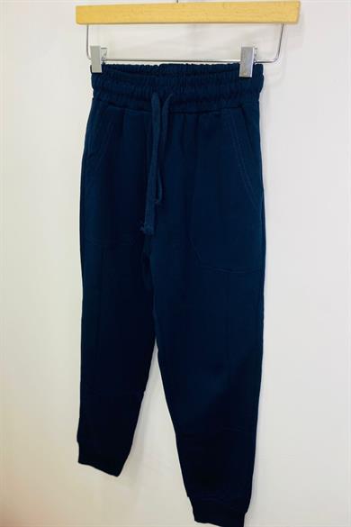 Woorage Unisex Çocuk Paçası Lastikli Eşofman Altı 5423 Lacivert