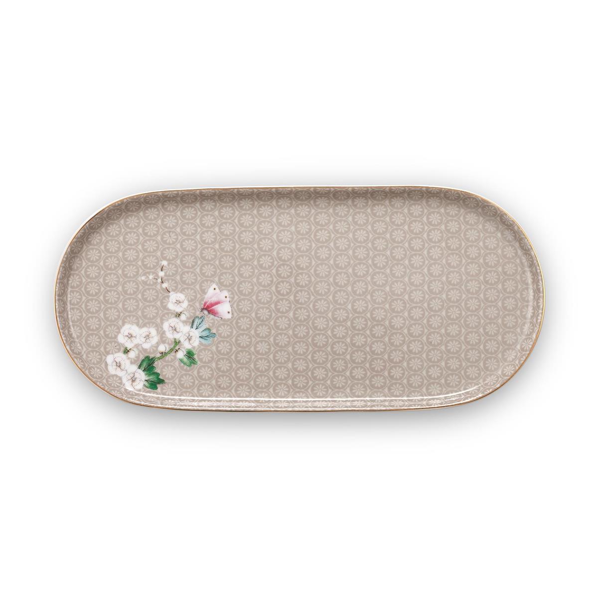 Design of LuxuryPİP STUDİO51018086Blushing Birds Haki Oval Servis Tabağı 25 cm | designofluxury.com.tr Blushing Birds Haki Oval Servis Tabağı 25 cm