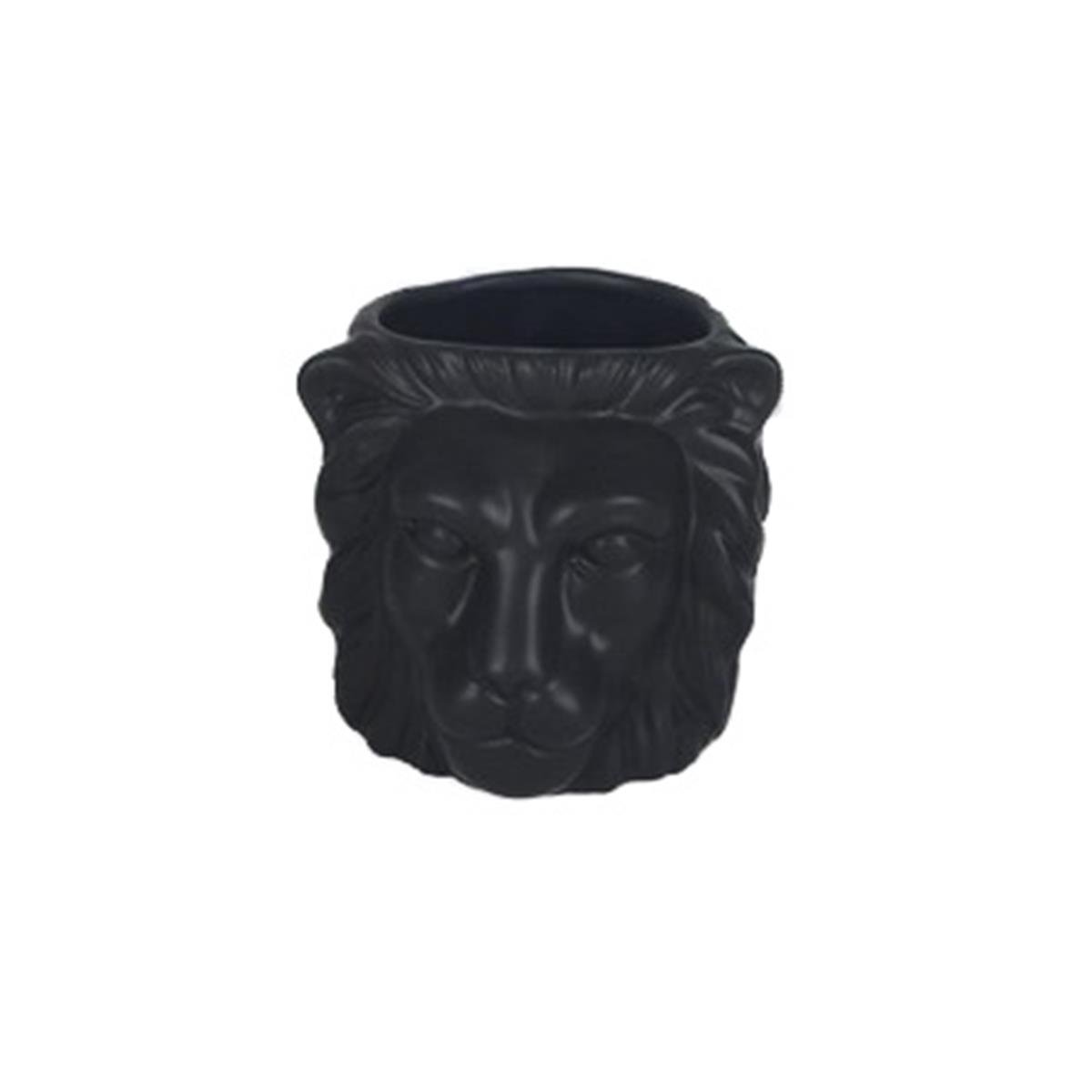 Design of LuxuryDESIGN OF LUXURYM-0036591JB-19102S LION FACE SIYAH KUCUK BOY VAZO 14*12*12 CM (12) | designofluxury.com.tr 1JB-19102S LION FACE SIYAH KUCUK BOY VAZO 14*12*12 CM (12)