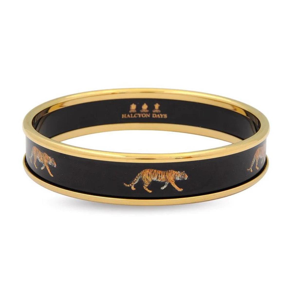 Design of LuxuryHALCYON DAYSPBMWT0210GSHALCYON DAYS 1cm MW Tiger - Black - Gold - Small Bangle