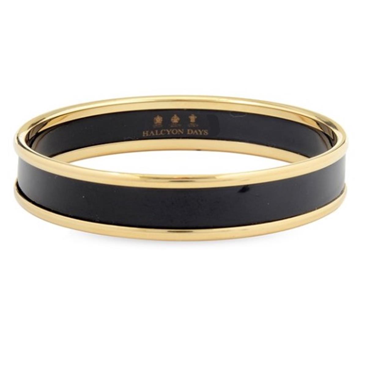 Design of LuxuryHALCYON DAYSPBPLA0210GMHALCYON DAYS 1cm Black - Gold - Medium Bangle