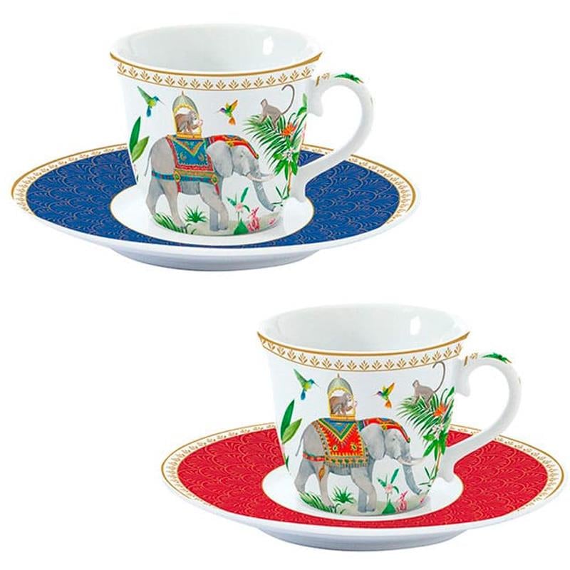 Design of LuxuryEASY LİFE1175 MARAEasy Life Marajah 2'li Porselen Kahve Fincan 80 ml & Tabağı Seti