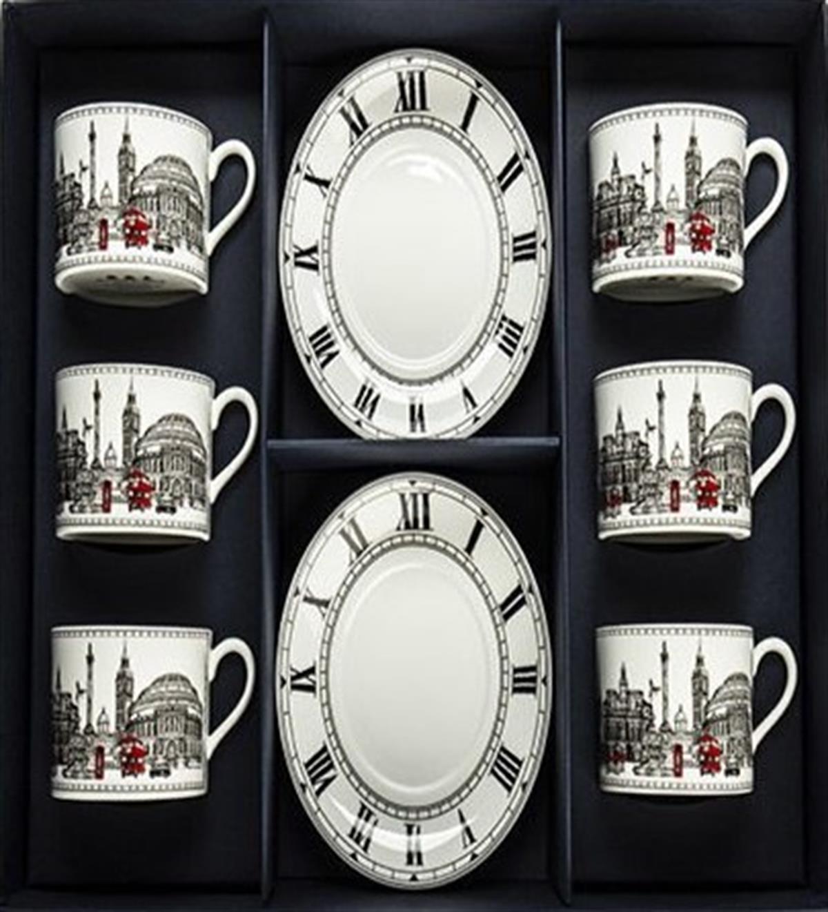 Design of LuxuryHALCYON DAYSBCLON03T6NHalcyon Days The London Icons - Teacup & Saucer Set x 6
