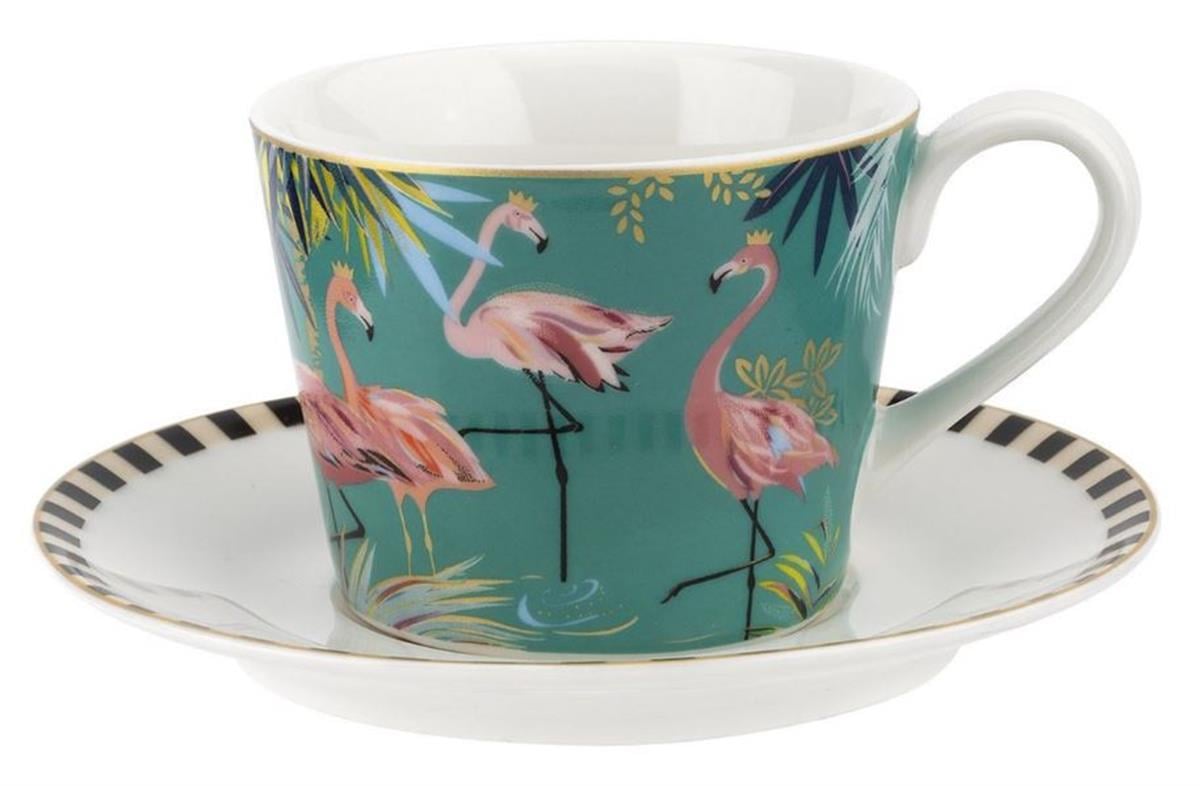 Design of LuxuryPORTMEIRIONRW.SMTF.78924-XGTAHITI ÇAY FINCANI +TABAĞI - FLAMINGO