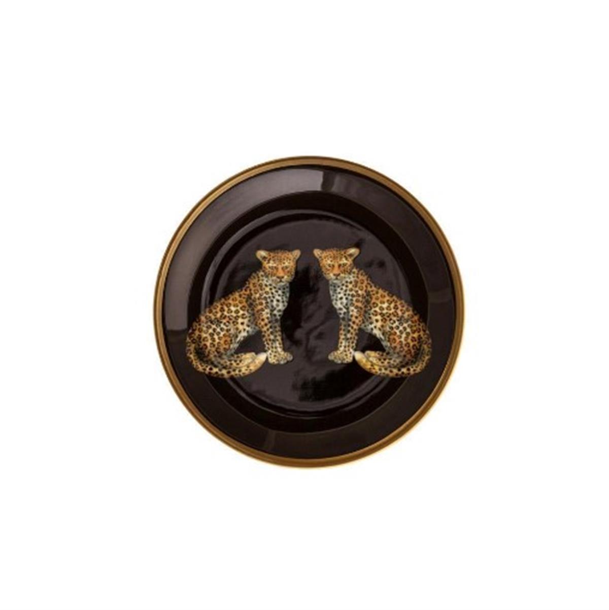 Design of LuxuryHALCYON DAYSBCMWL02COGHALCYON DAYS MW Twin Leopards - Black - Coaster