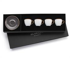 Design of LuxurySELAMLIQUESTCC02614 'lü Fincan Seti (Gri) | designofluxury.com.tr 4 'lü Fincan Seti (Gri)