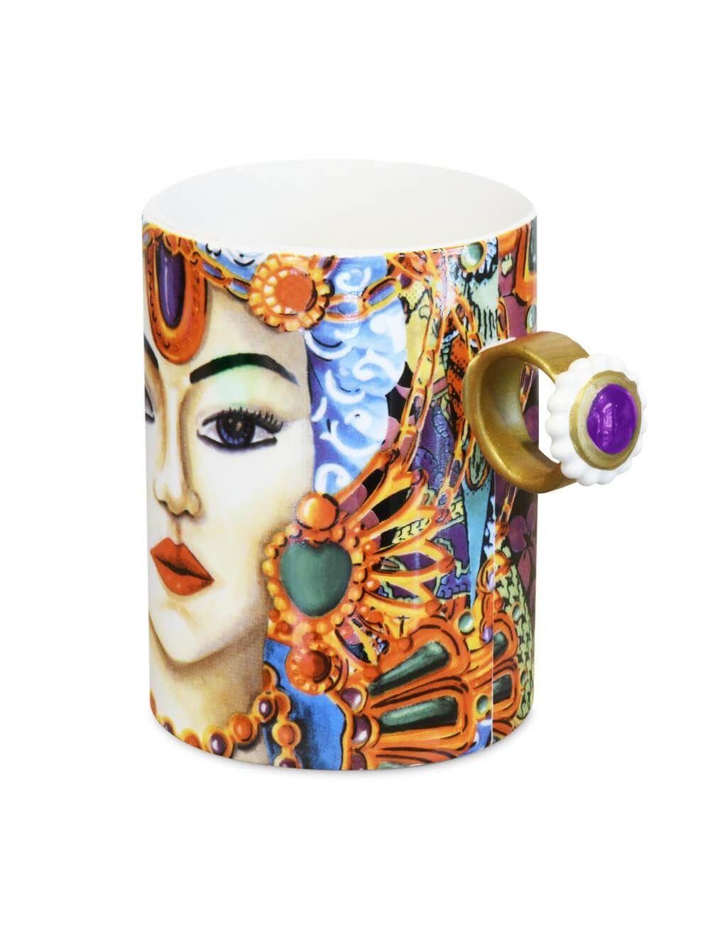 Design of LuxuryBACI MİLANOCOF.GIO05Gio Yüzlü Türk Kahvesi Fincanı, Mor, H 6,5 CM | designofluxury.com.tr Gio Yüzlü Türk Kahvesi Fincanı, Mor, H 6,5 CM