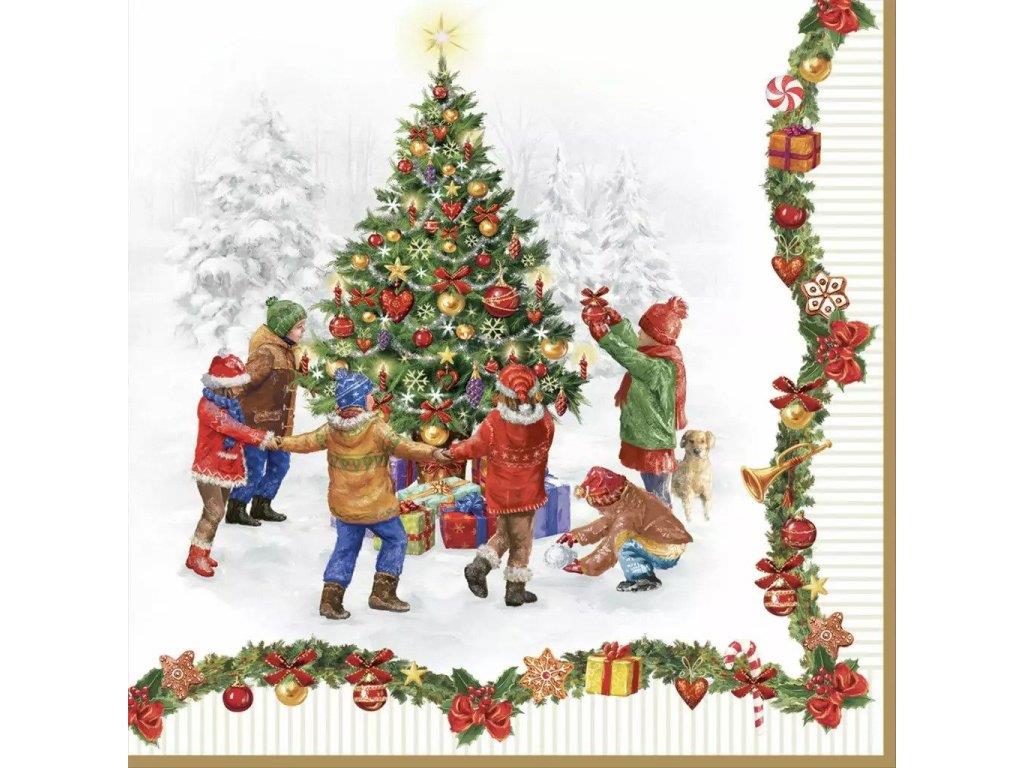 Design of LuxuryEASY LİFE0414 RNDAEasy Life Christmas Round Dance 20li Moda Kağıdı 33x33 Christmas Round Dance