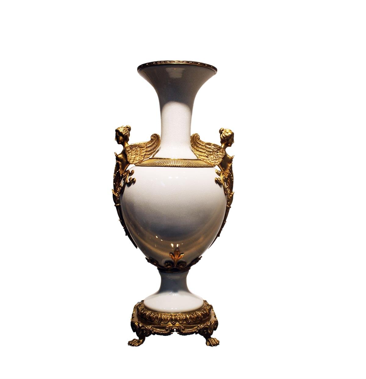 Design of LuxuryDESIGN OF LUXURYM-0052961QD-CTL-041 PEGASUS MELEK DETAYLI INCE BEYAZ VAZO