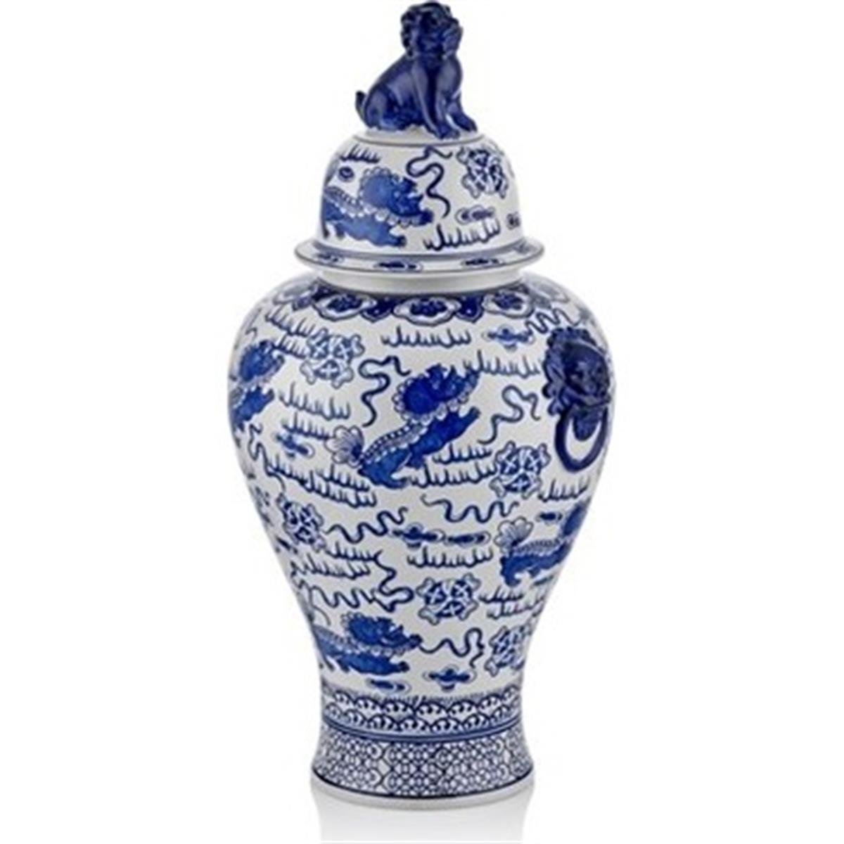 Design of LuxuryDESIGN OF LUXURYM-003720VENÜS 1CPY-087S KAPLAN FIGURLU KAPAKLI VAZO LACİVERT BEYAZ KUCUK 34X30X61 CM | designofluxury.com.tr VENÜS 1CPY-087S KAPLAN FIGURLU KAPAKLI VAZO LACİVERT BEYAZ KUCUK 34X30X61 CM