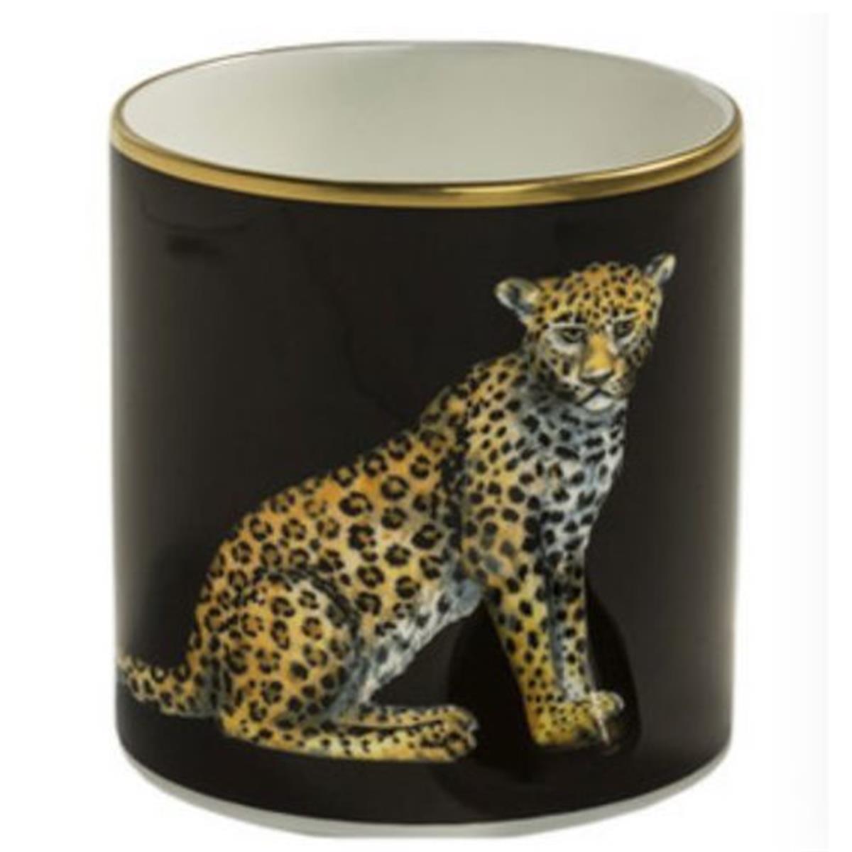 Design of LuxuryHALCYON DAYSBCMWL02PHGHALCYON DAYS MW Twin Leopards - Black - Pen Pot