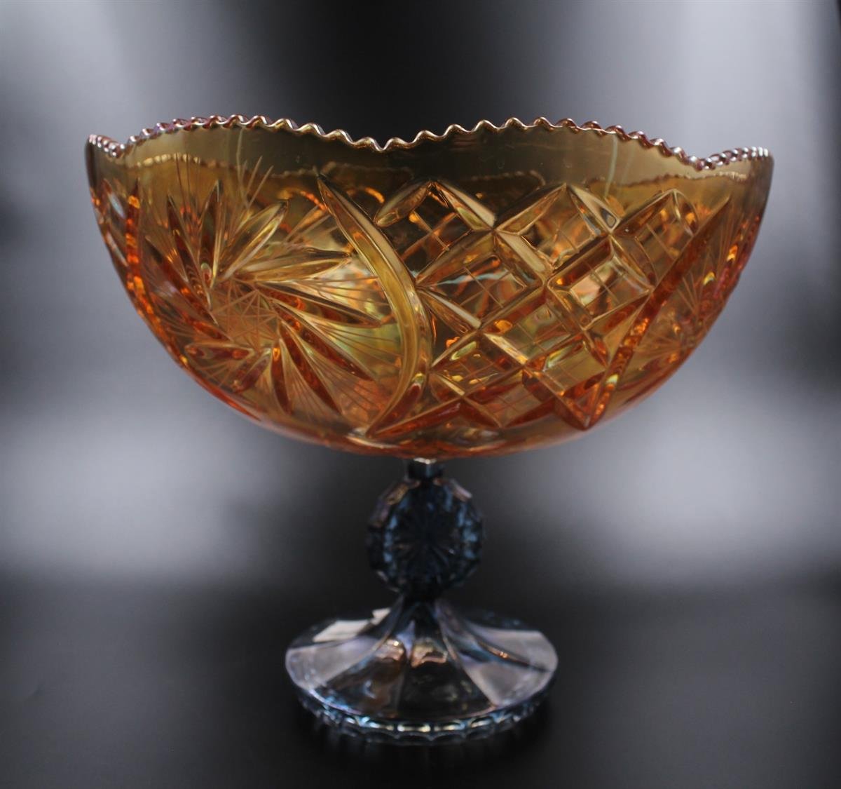 Design of LuxuryDESIGN OF LUXURYM-005660B.CRE-ART BLU AMBER BOWL