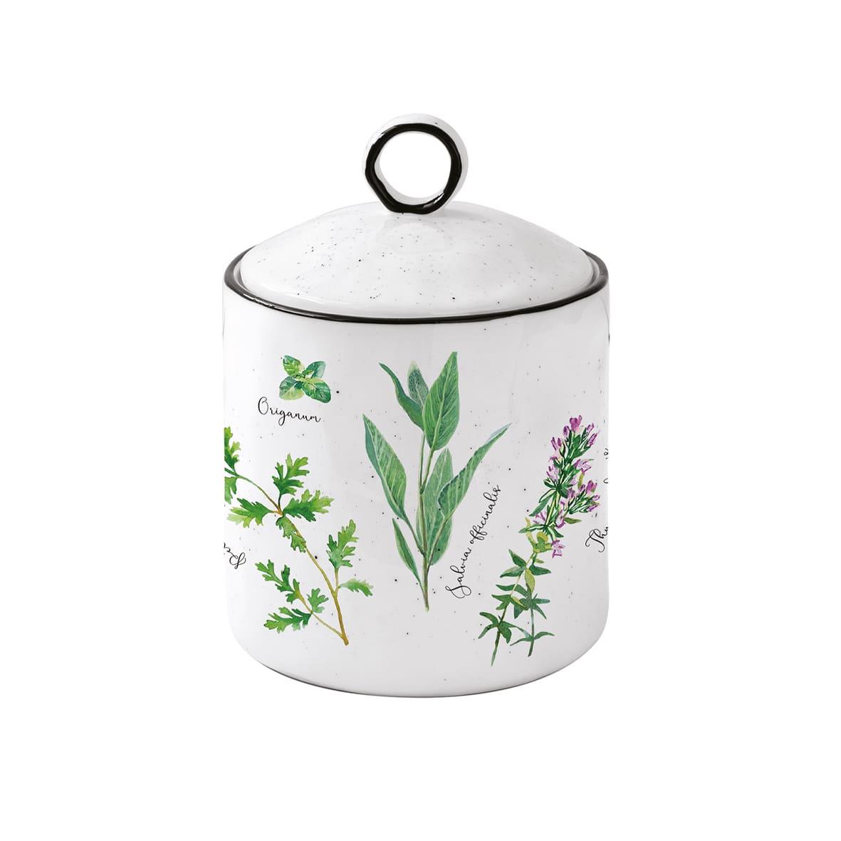 Design of LuxuryEASY LİFE2212 HERUEasy Life Herbarium Porselen Saklama Kabı R 10,5cm  h:15,5cm