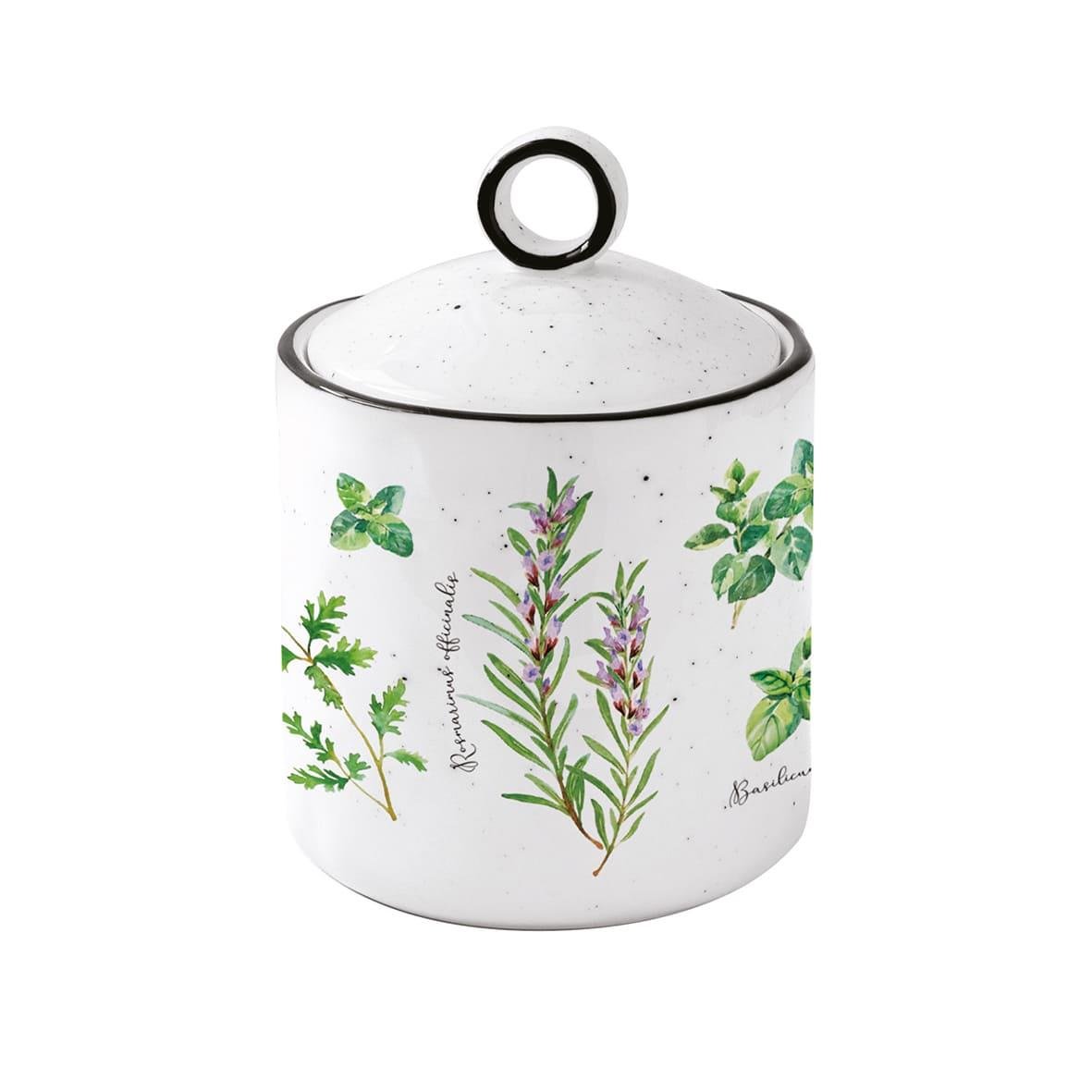 Design of LuxuryEASY LİFE2211 HERUEasy Life Herbarium Porselen Saklama Kabı R:9cm  h:13cm