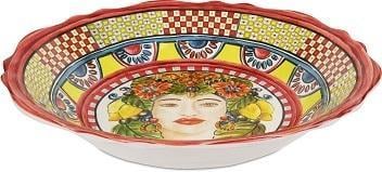 Design of LuxuryBACI MİLANOBMSAL1.BRM03Kırmızı Barok Salata Kasesi 35 Cm | designofluxury.com.tr Kırmızı Barok Salata Kasesi 35 Cm