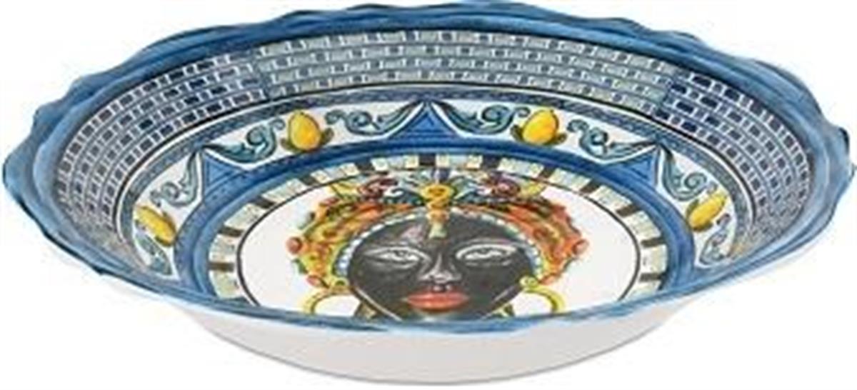 Design of LuxuryBACI MİLANOBMSAL1.BRM01Mavi Barok Salata Kasesi 35 Cm | designofluxury.com.tr Mavi Barok Salata Kasesi 35 Cm