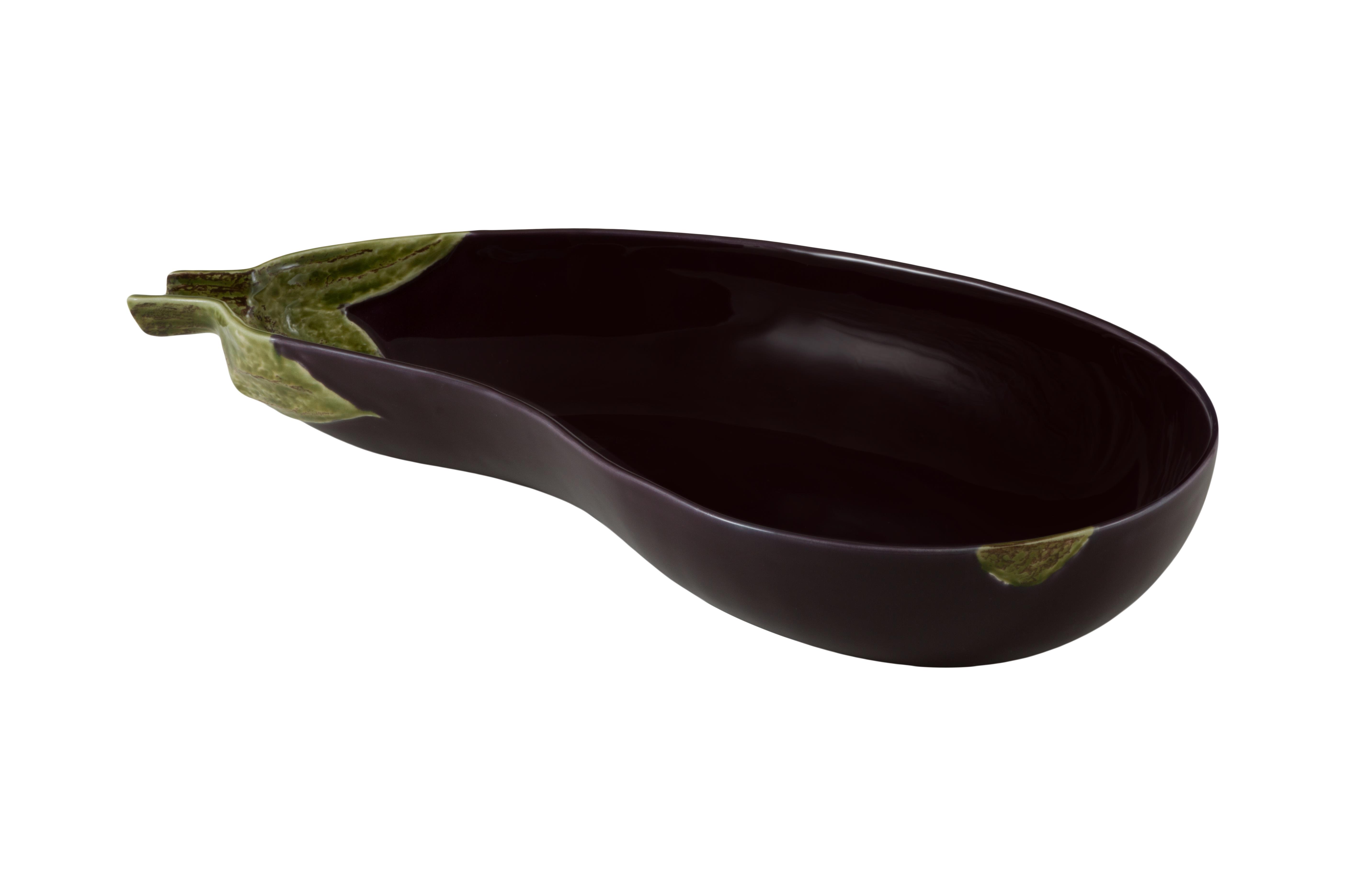 Design of LuxuryBORDALLO65018657BORDALLO Aubergine Large Salad Bowl 46 cm