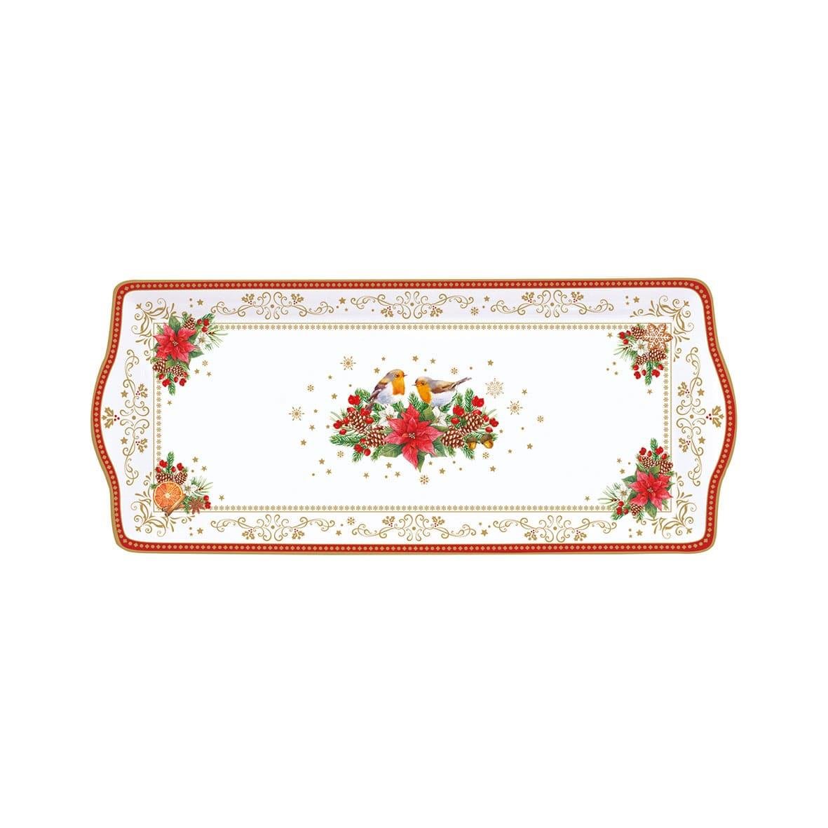 Design of LuxuryEASY LİFE1109 CMELEasy Life Christmas Melody Porselen Kek Servis 35 cm x 15 cm
