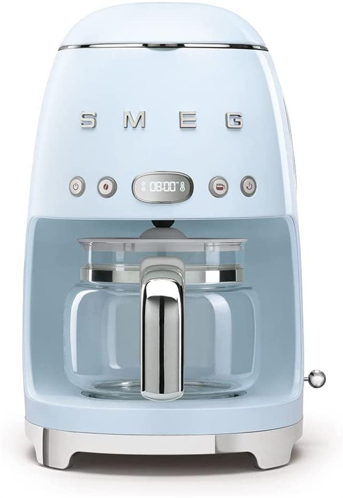 SMEGDCF02PBEUSMEG Standart Filtre Kahve Makinası Pastel Mavi | designofluxury.com.tr SMEG Standart Filtre Kahve Makinası Pastel Mavi