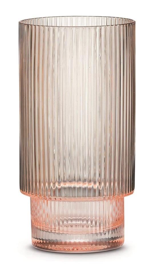 Design of LuxuryPOZZİ MİLANOPM0154 PINKPozzi Milano Modern Classic 2'li Meşrubat Bardağı Seti 400ml Pembe