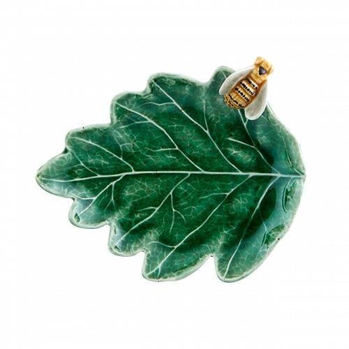 Design of LuxuryBORDALLO65024052BORDALLO  Countryside Leaves Oak Tree Leaf with Bee 14 cm