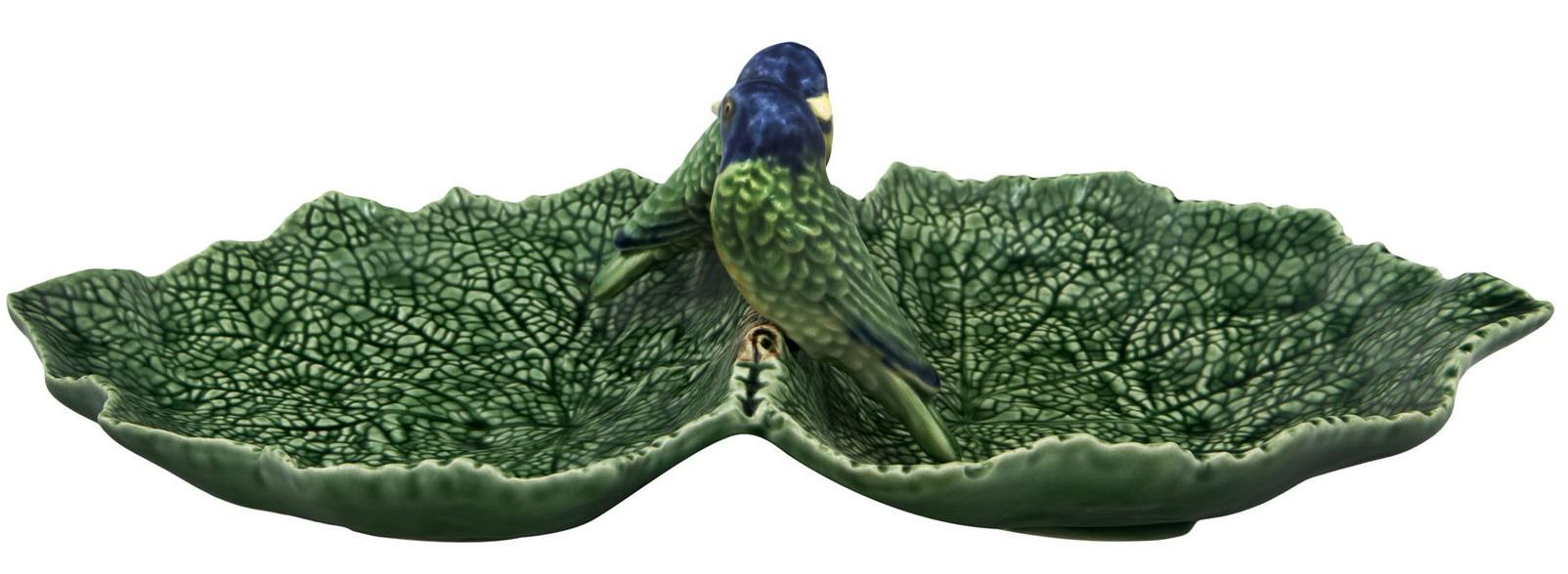 Design of LuxuryBORDALLO65002944Double Leaf with  Blue Birds 34 cm