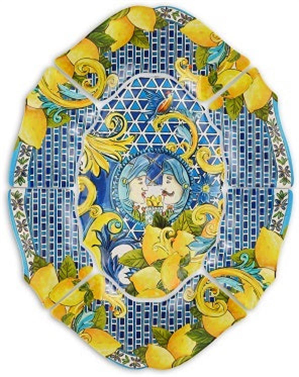 Design of LuxuryBACI MİLANOBMCEN.BRM01Mavi Barok 7 Parça Meze Tabağı | designofluxury.com.tr Mavi Barok 7 Parça Meze Tabağı