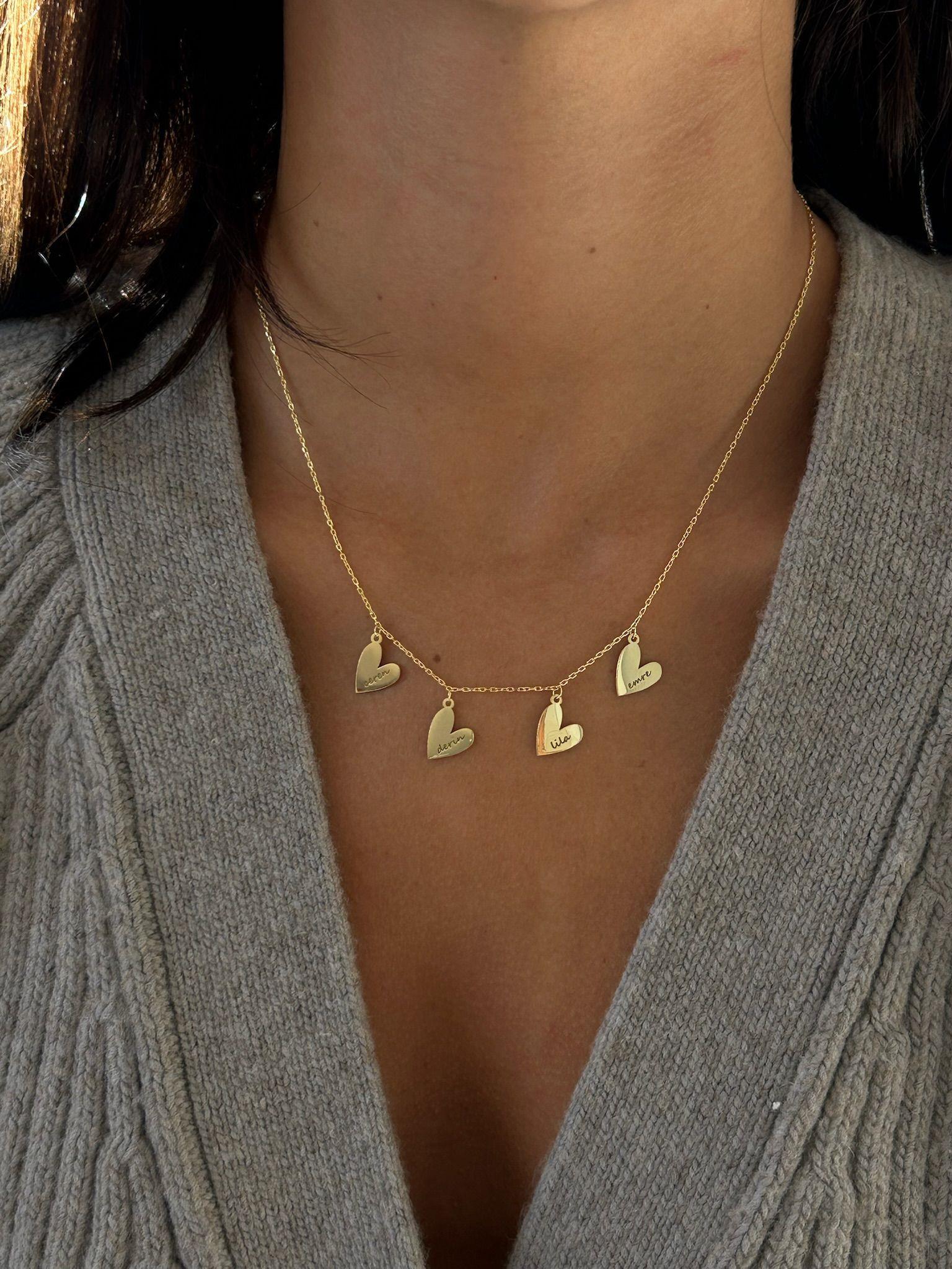  Kalpli İsimli Kolye-925 Ayar Gümüş