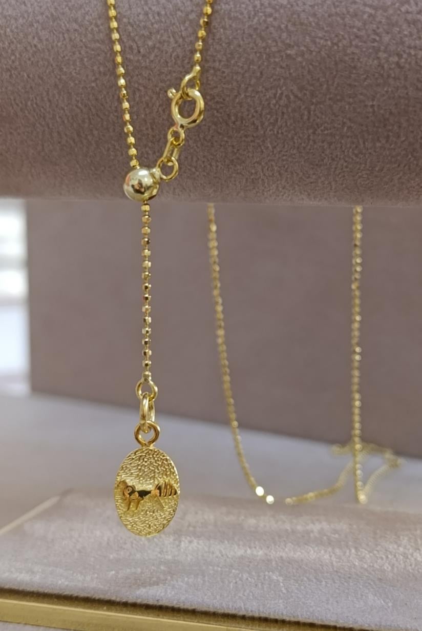 Asansörlü Top Zincirli Sembol Kolye - 925 Ayar Gümüş 