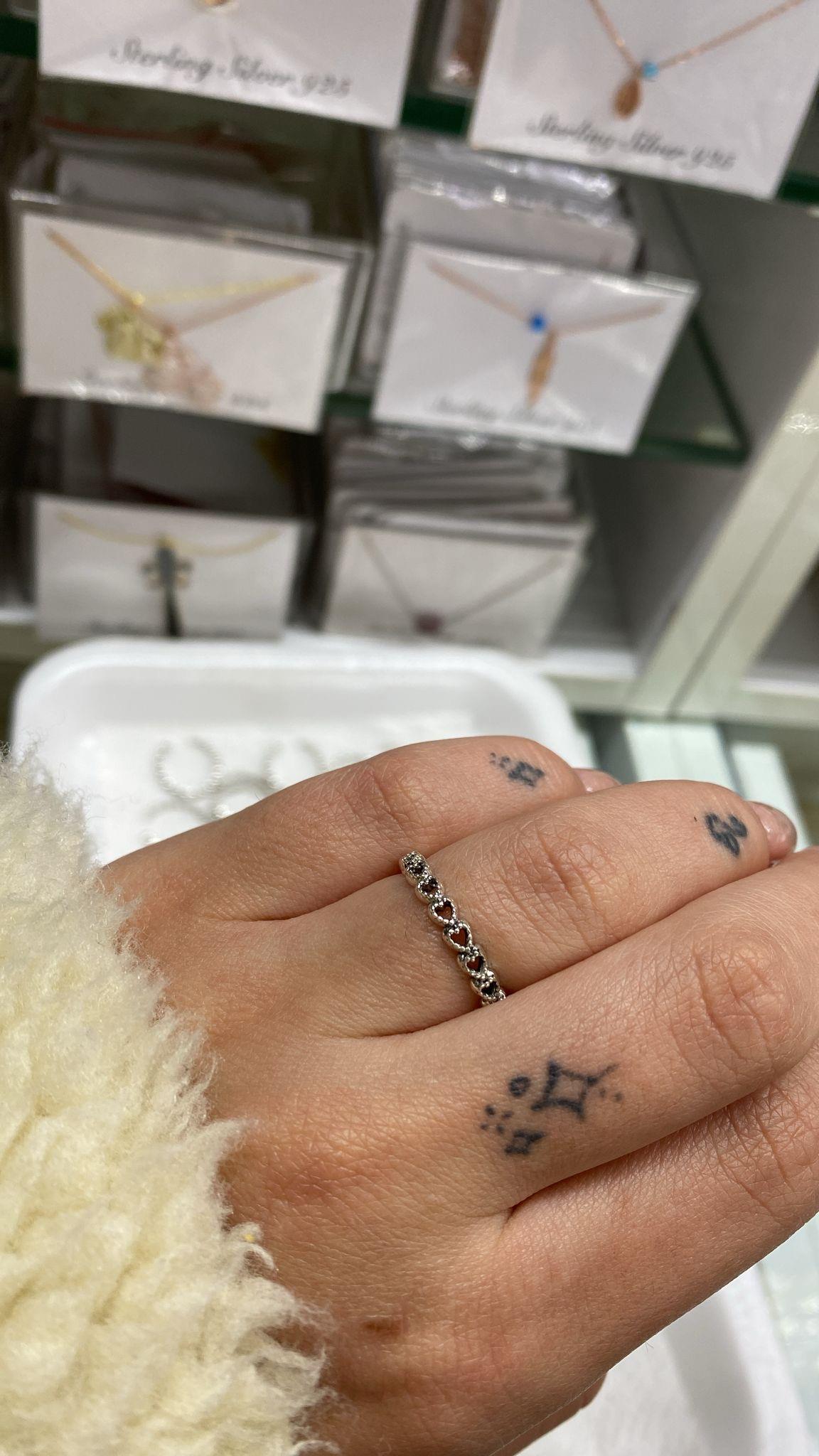 Ayarlanabilir Kalp Figürlü Yüzük - 925 Ayar Gümüş