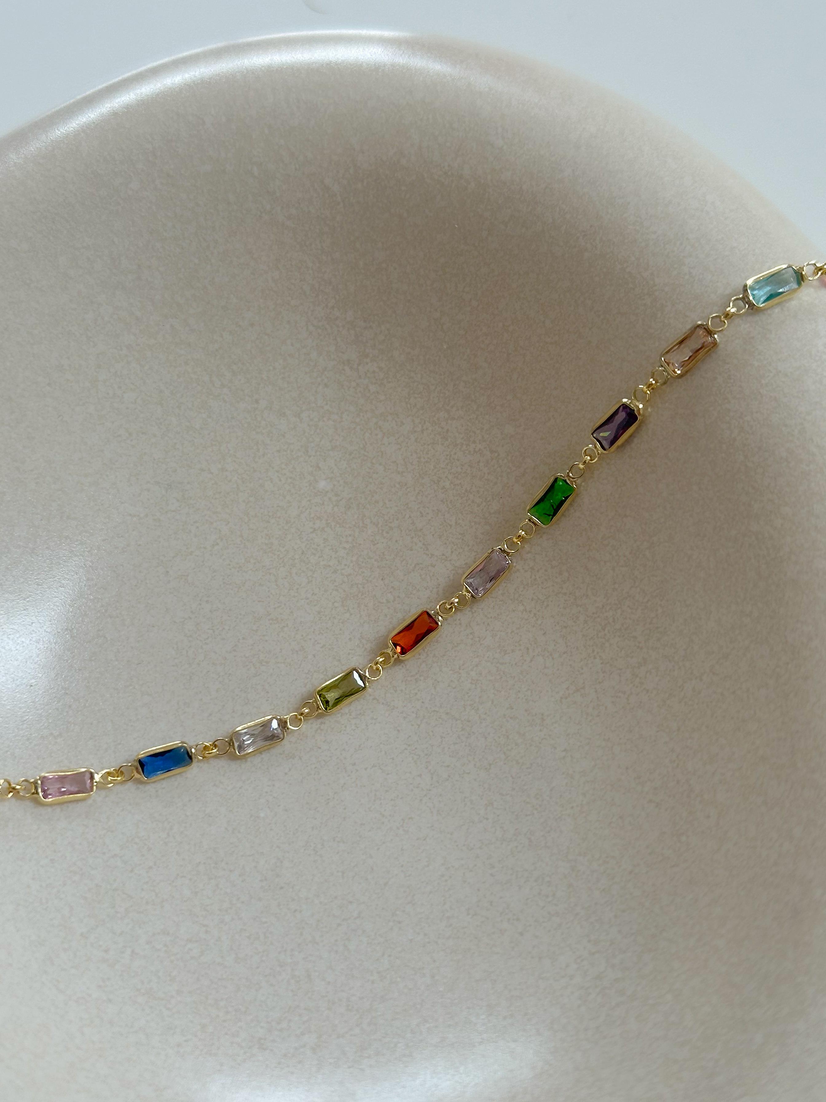 Baget Taşlı Bileklik -  925 Ayar Gümüş