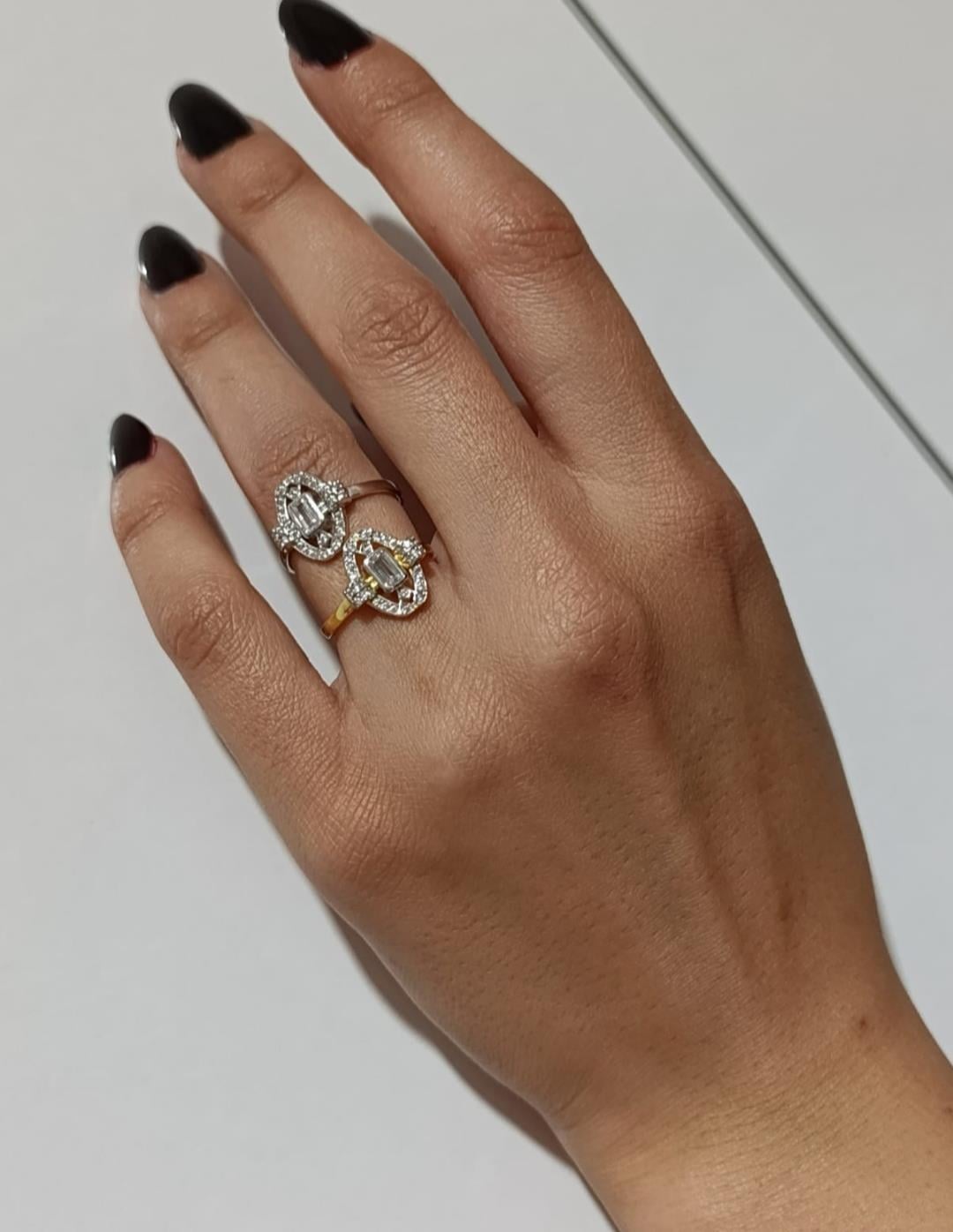 Baget Taşlı Oval yüzük - 925 Ayar Gümüş 