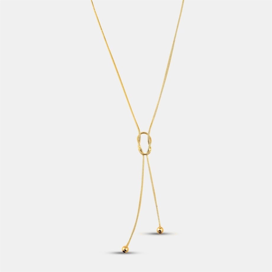 Düğüm Zincir Kolye - 925 Ayar Gümüş