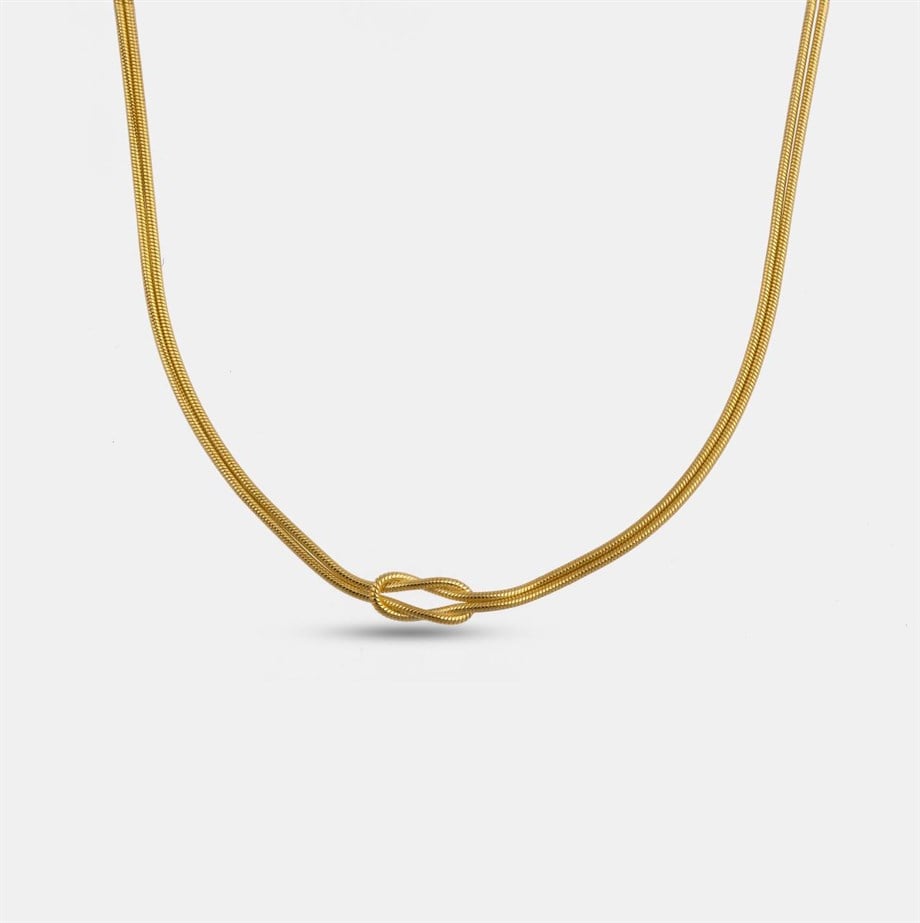 Düğüm Zincir Kolye - 925 Ayar Gümüş - ÖN SİPARİŞ