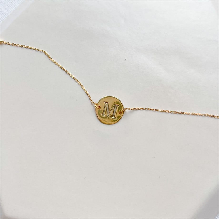 Harf Pul Bileklik - 925 Ayar Gümüş