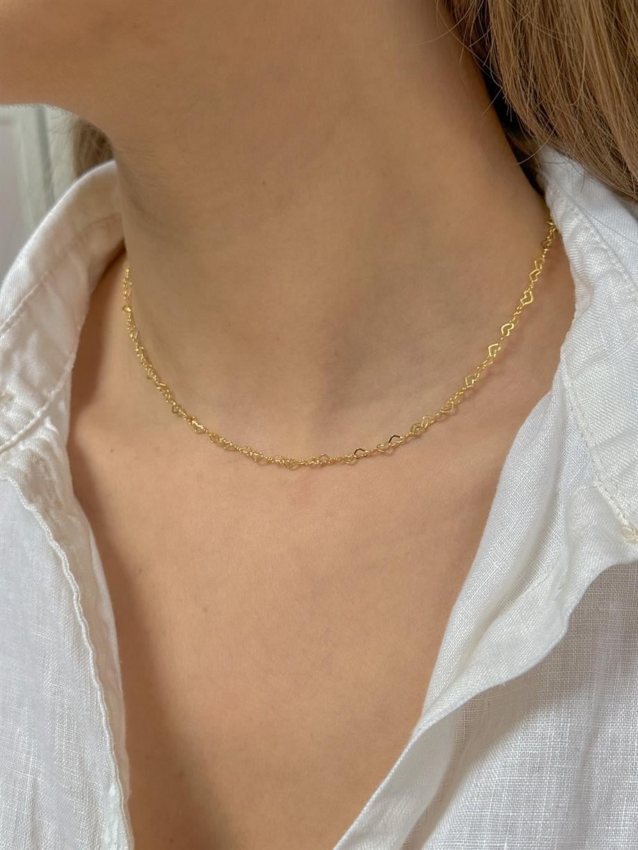 Kalpli Zincir Kolye - 925 Ayar Gümüş