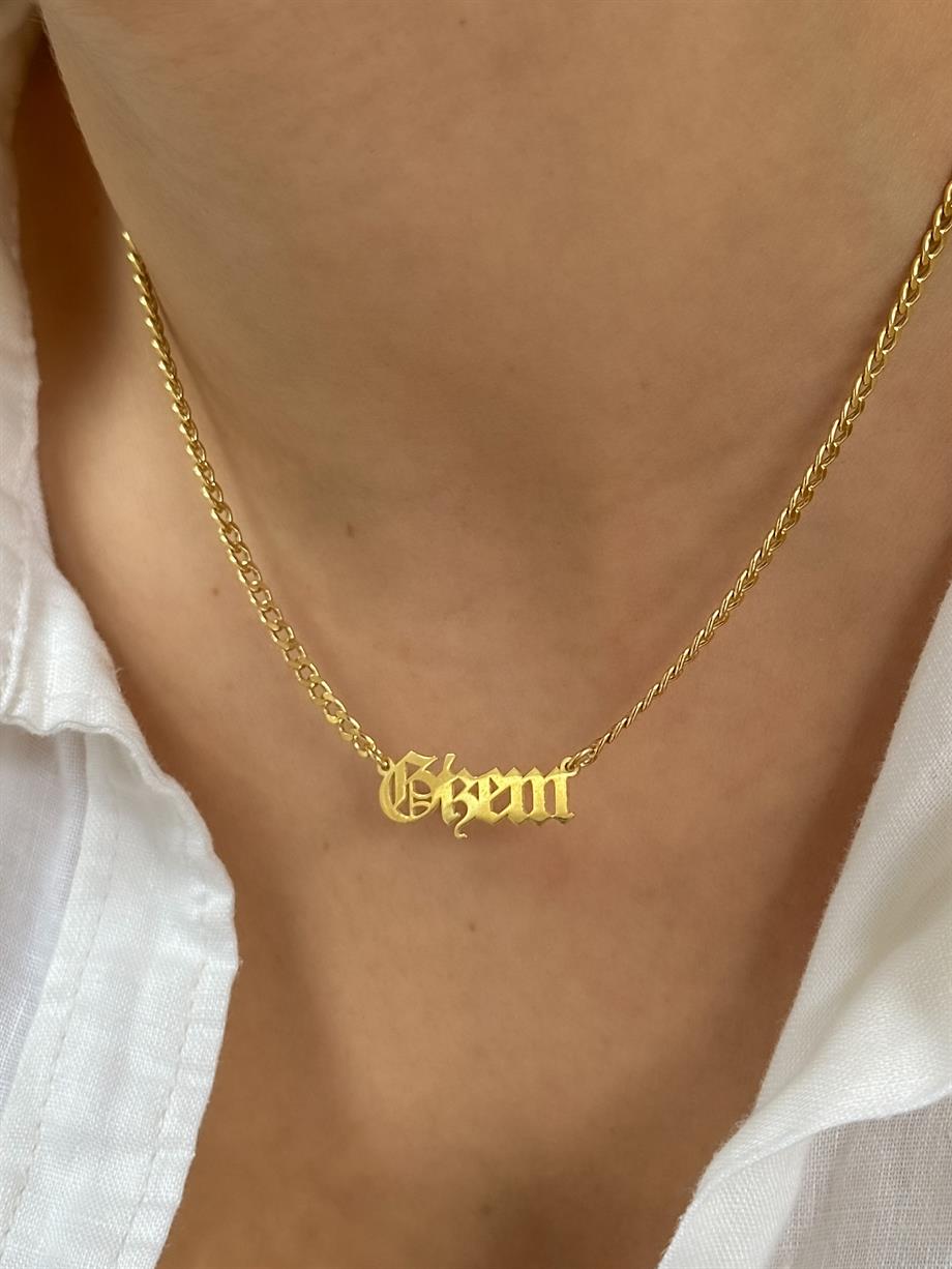 Kişiye Özel İsim Kolye - 925 Ayar Gümüş