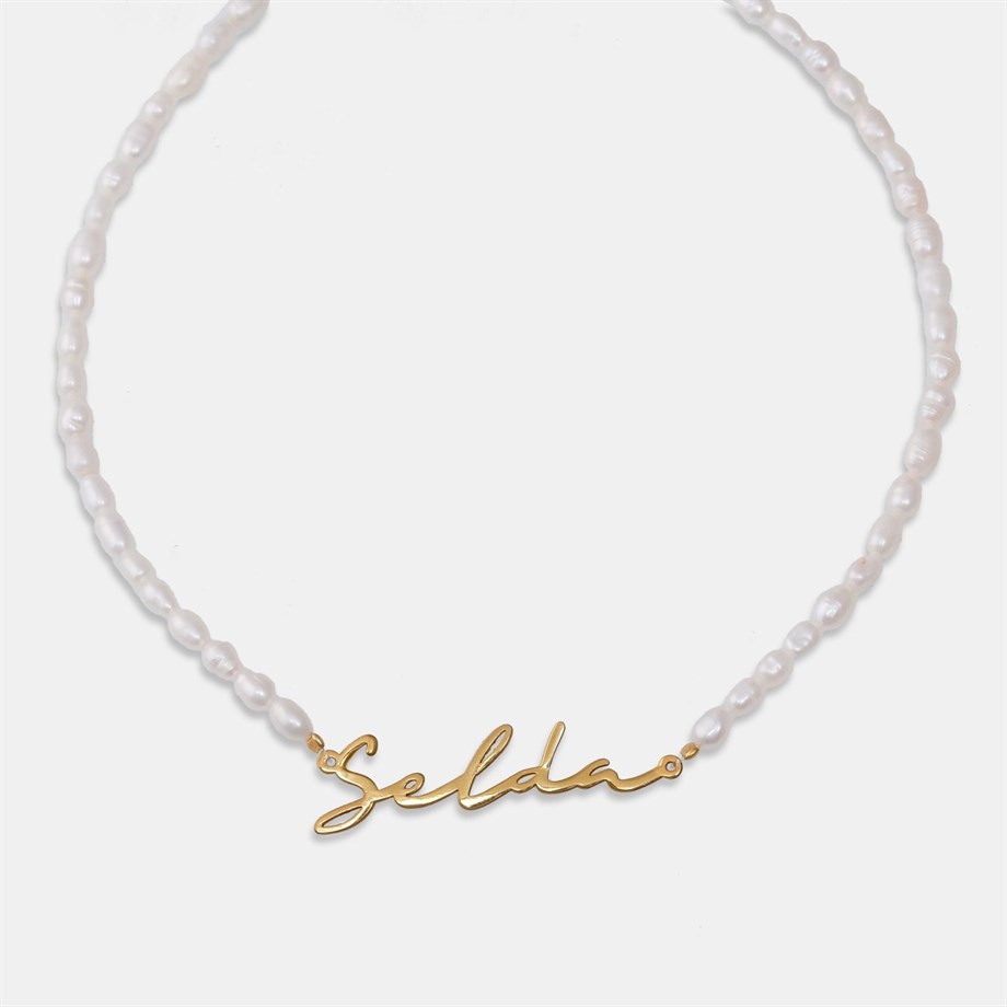 Küçük İnci İsim Kolye