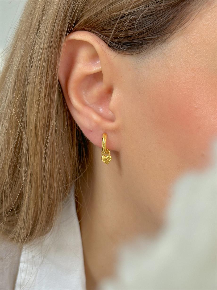 Minik Kalpli Küpe - Tek