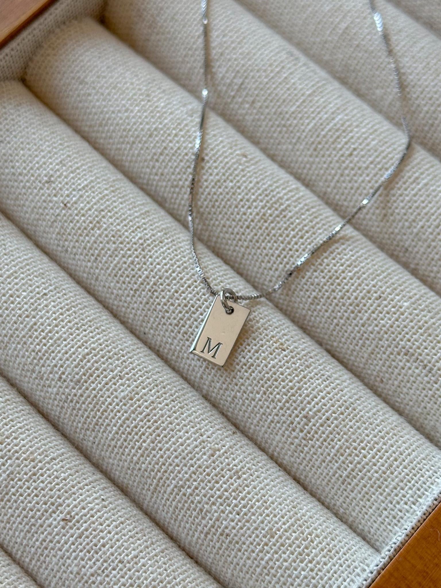 Minik Unisex Harf Kolye  - 925 Ayar Gümüş