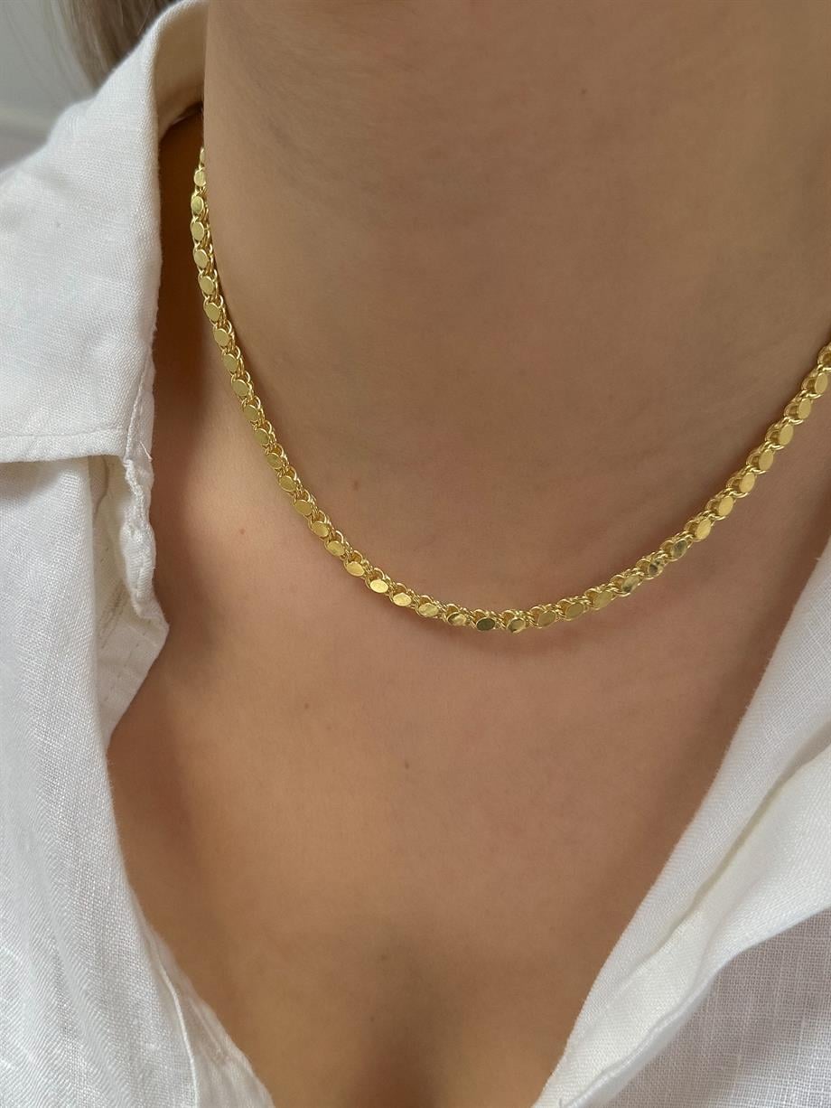 Nostaljik Zincir Kolye - 925 Ayar Gümüş