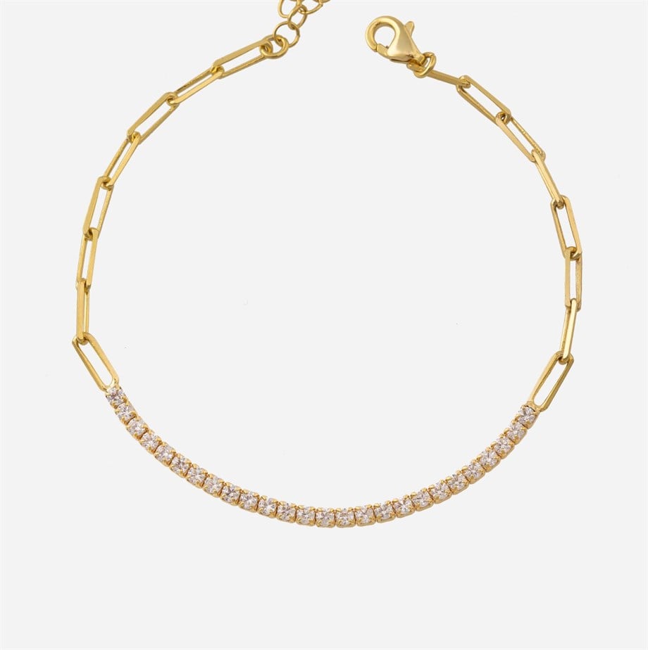 Su Yolu Zincir Bileklik - 925 Ayar Gümüş