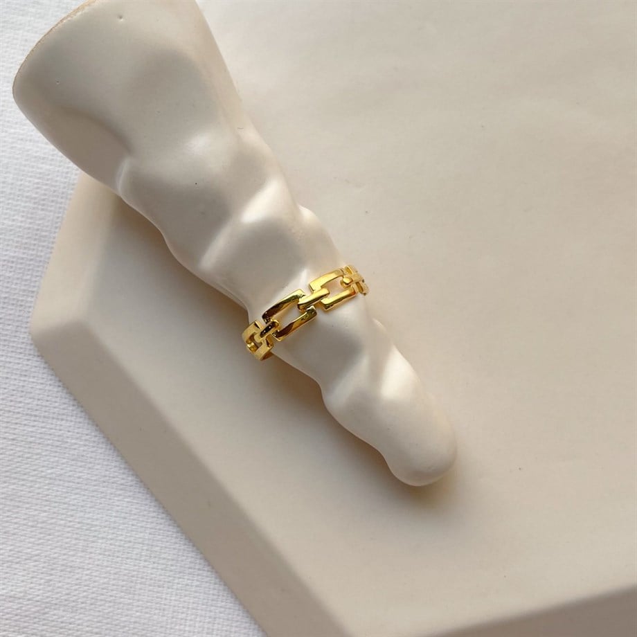 Zincir Yüzük - 925 Ayar Gümüş